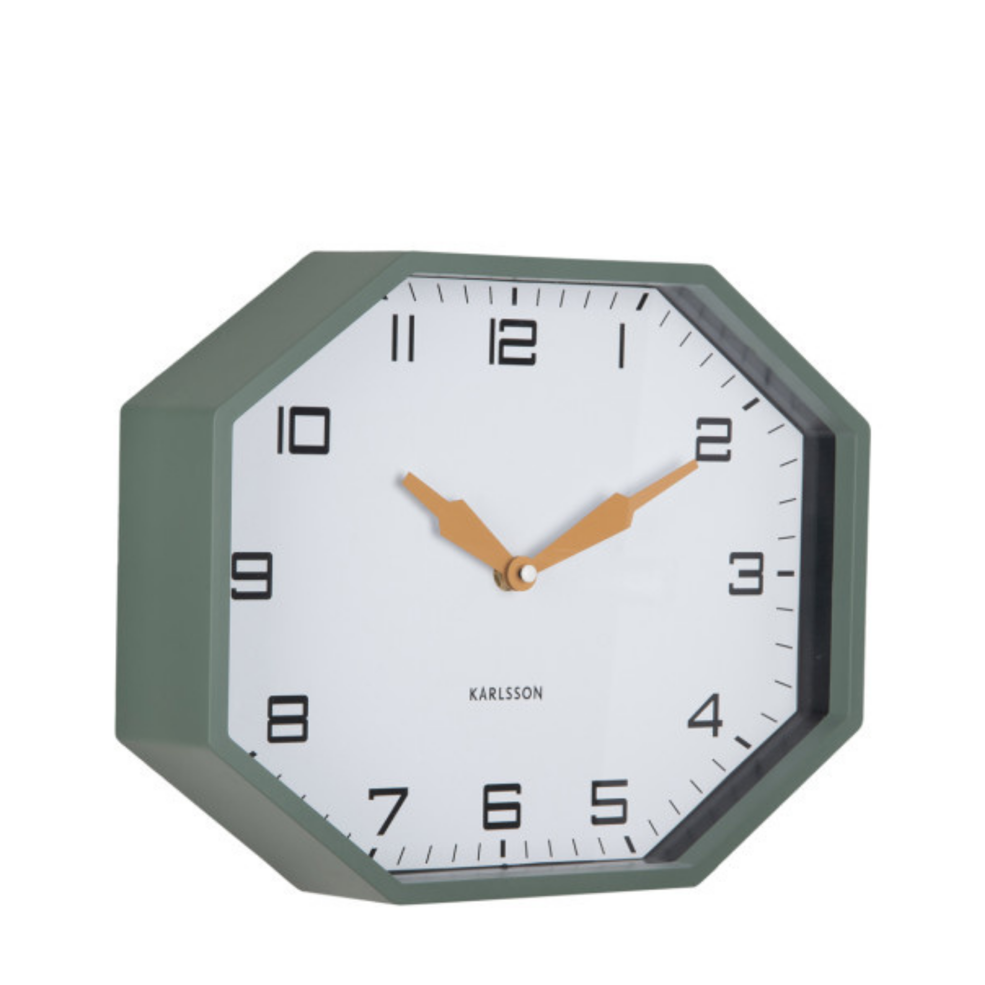 Wall Clock Modern Factory Octagon - Jungle Green - KEENS Belfast