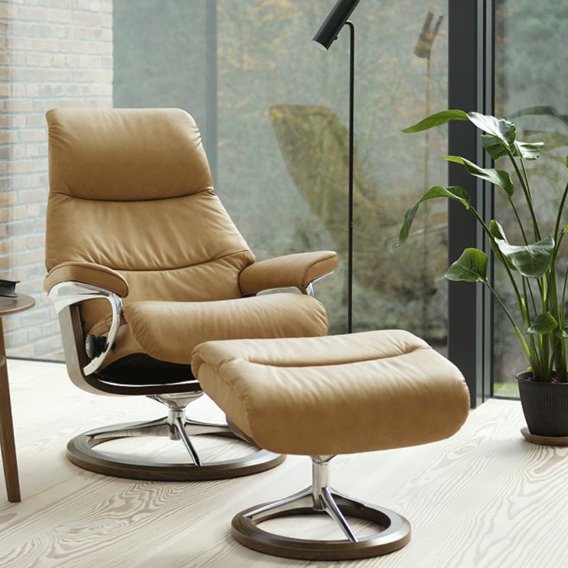 View (L) Cross Chair w/ footstool View (L) Cross Chair w/ footstool