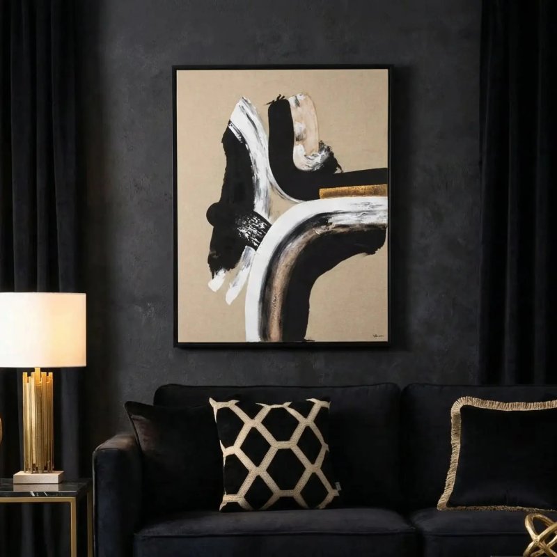 BRENT 102X127X4CM BLACK-GOLD BRENT 102X127X4CM BLACK-GOLD