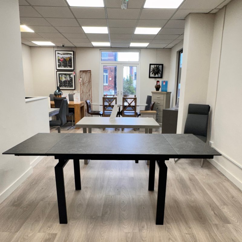 Trinity - Dark Grey Ceramic Extending Dining Table Trinity - Dark Grey Ceramic Extending Dining Table