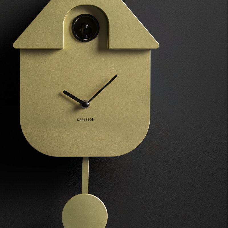 Wall Clock Modern Cuckoo - Metallic Gold Wall Clock Modern Cuckoo - Metallic Gold