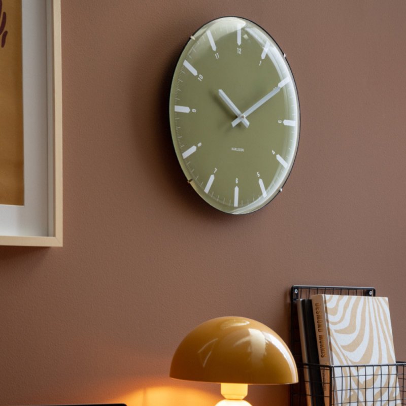 Wall Clock Realista Dome - Olive Green Wall Clock Realista Dome - Olive Green