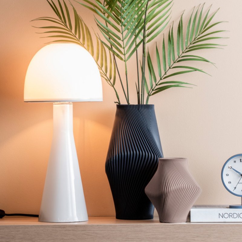 Bombin Glass Table Lamp - White Bombin Glass Table Lamp - White