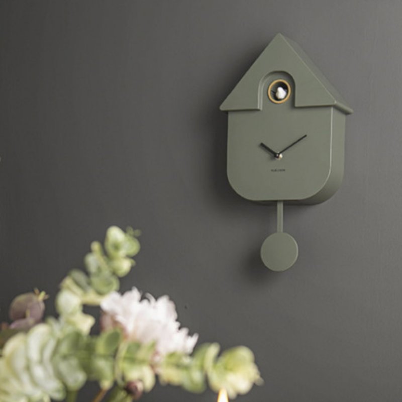 Wall Clock Modern Cuckoo - Jungle Green Wall Clock Modern Cuckoo - Jungle Green