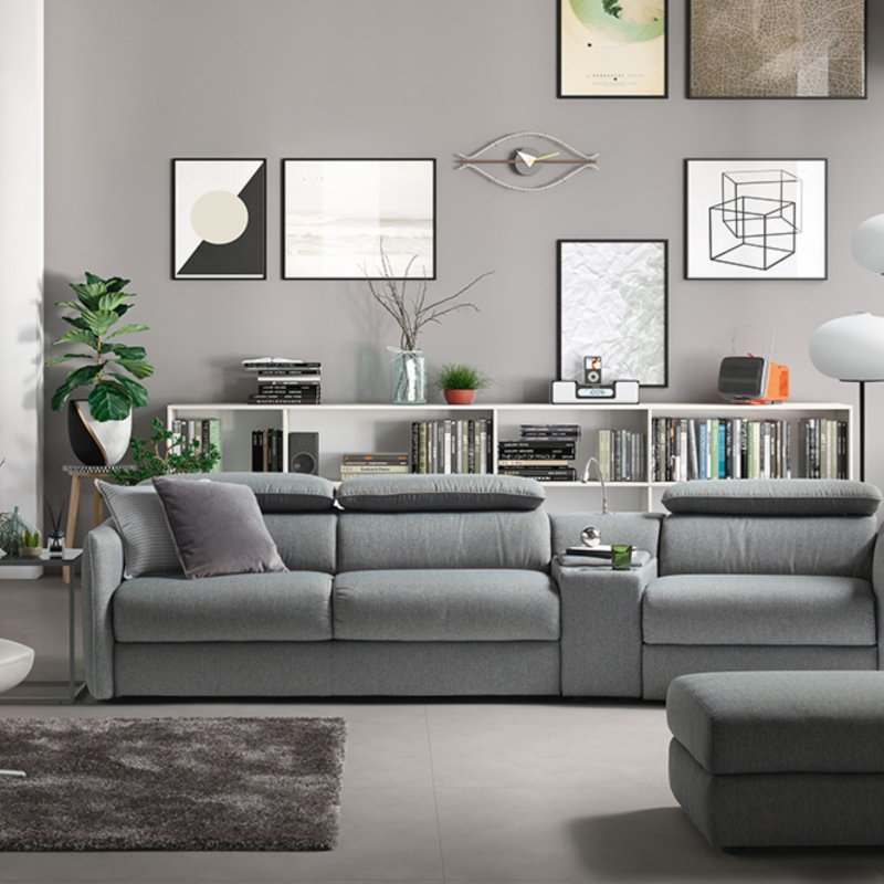 Natuzzi Editions - Meraviglia - 450+275+269 - Curved Sofa with Sofabed Natuzzi Editions - Meraviglia - 450+275+269 - Curved Sofa with Sofabed