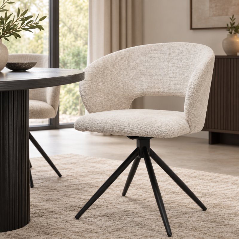Percy - Neutral Swivel Dining Chair Percy - Neutral Swivel Dining Chair