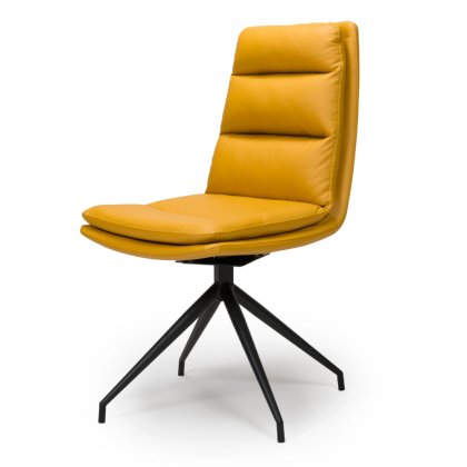 Nobel - Swivel Chair Ochre - Black Metal Legs Nobel - Swivel Chair Ochre - Black Metal Legs