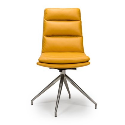 Nobel - Swivel Chair Ochre Brushed Steel