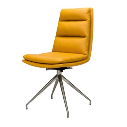 Nobel - Swivel Chair Ochre Brushed Steel Legs Nobel - Swivel Chair Ochre Brushed Steel Legs