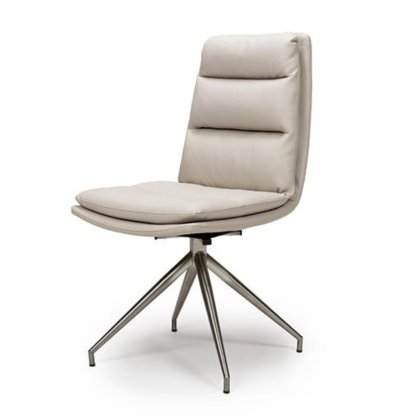Nobel - Swivel Chair Taupe - Brushed Steel Legs Nobel - Swivel Chair Taupe - Brushed Steel Legs