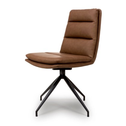 Nobel - Swivel Chair Tan - Black Metal Legs Nobel - Swivel Chair Tan - Black Metal Legs
