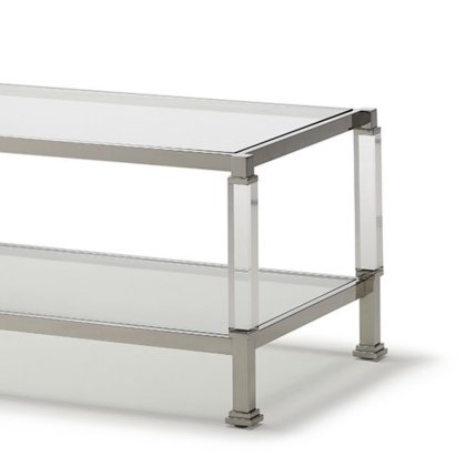 Denise - Coffee Table Polished Steel/Acrylic Frame