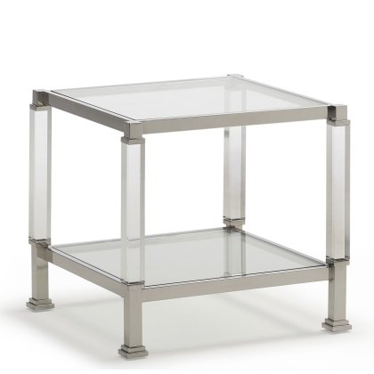 Denise - Lamp Table Polished Steel/Acrylic Frame Denise - Lamp Table Polished Steel/Acrylic Frame