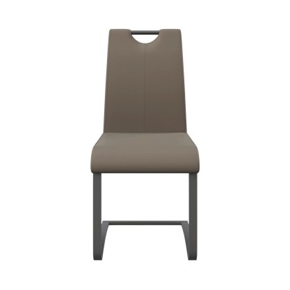 Gabi - Dining Chair Taupe with Grey Frame