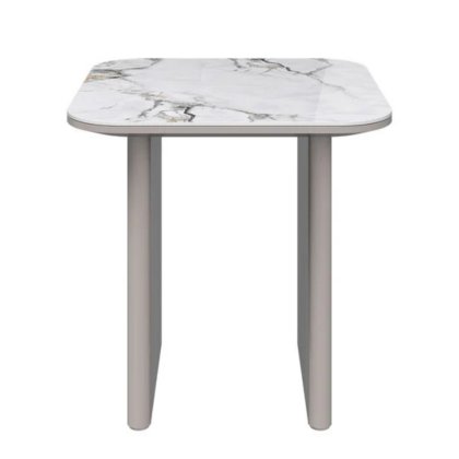 Milano - Gloss White Ceramic Side Table Milano - Gloss White Ceramic Side Table