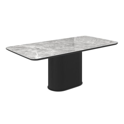 Roberto - Gloss Light Grey Ceramic Coffee Table