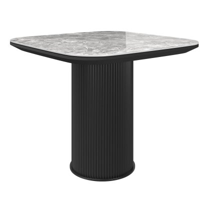 Roberto - Gloss Light Grey Ceramic Side Table