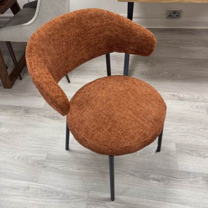 Set of 2 Simoni - Dining Chair Burnt Orange