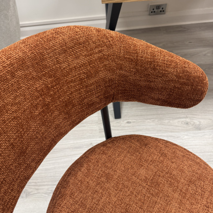 Set of 2 Simoni - Dining Chair Burnt Orange