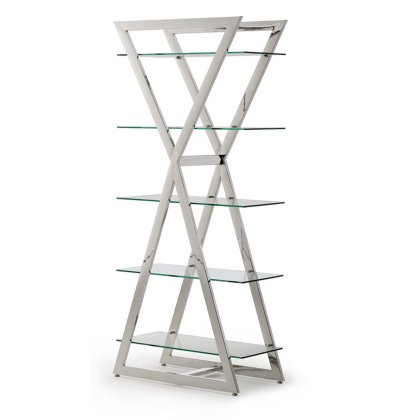 Xanadu - Shelf Unit Glass/Polished Stainless Steel Xanadu - Shelf Unit Glass/Polished Stainless Steel
