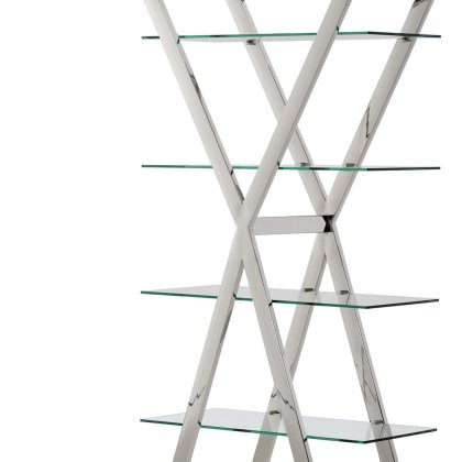 Xanadu - Shelf Unit Glass/Polished Stainless Steel