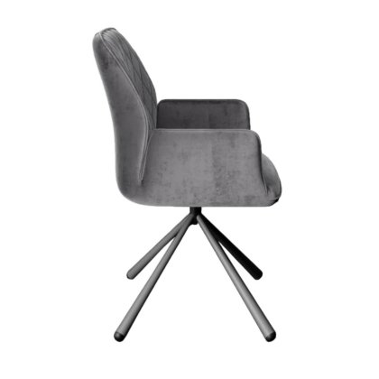 Zanetti - 180 Swivel Dining Chair Dark Grey