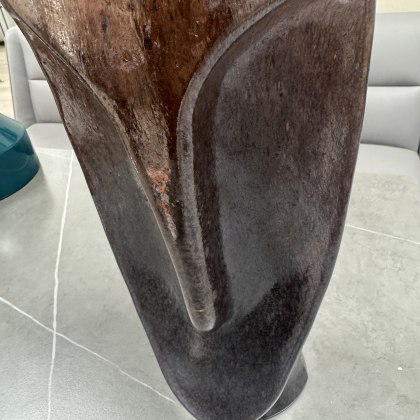 Large Amber Glass Face Mask