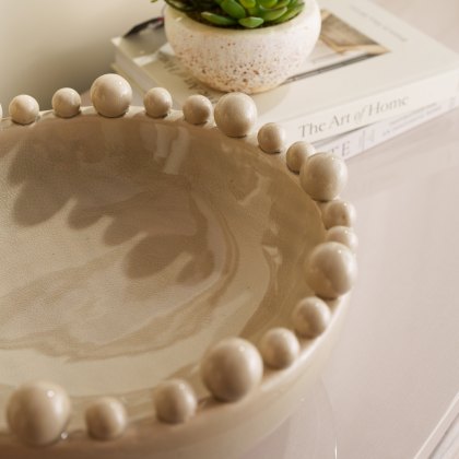 Bobble Edged Bowl - Cream Bobble Edged Bowl - Cream