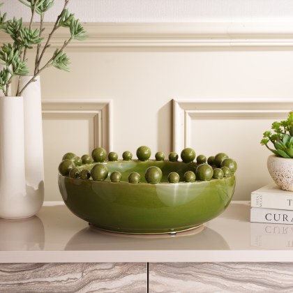 Bobble Edged Bowl - Green