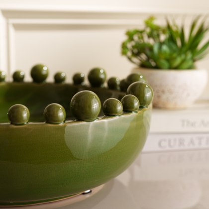 Bobble Edged Bowl - Green