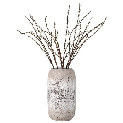 Tall Distressed Stone Vase