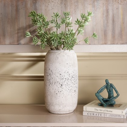 Tall Distressed Stone Vase