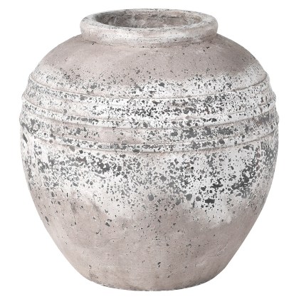 Large Distressed Stone Vase