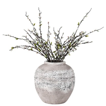 Large Distressed Stone Vase