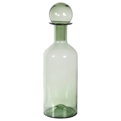 Large Green Glass Bottle with Ball Top Large Green Glass Bottle with Ball Top