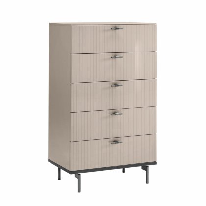 Claire Bedroom - 5 Drawer Tall Chest Pearl Line Claire Bedroom - 5 Drawer Tall Chest Pearl Line