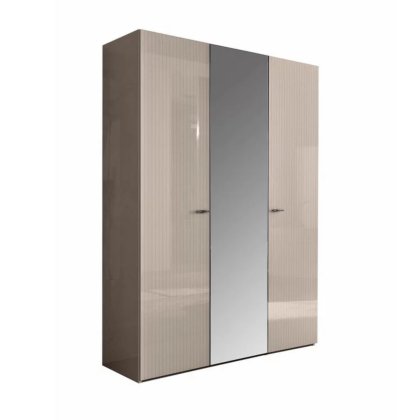 Claire Bedroom - Wardrobe 3 Door - 2 Wooden Doors + Mirror Middle P Claire Bedroom - Wardrobe 3 Door - 2 Wooden Doors + Mirror Middle P