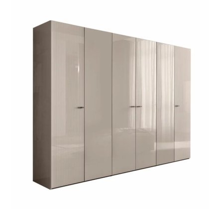 Claire Bedroom - Wardrobe 6 Door - 6 Wooden Doors Pearl Line Claire Bedroom - Wardrobe 6 Door - 6 Wooden Doors Pearl Line