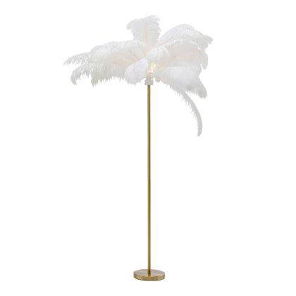 White Feather Palm - Floor Lamp