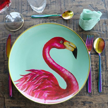 Decorative Table Top Plate Flamingo