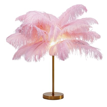 Palm Pink Feather - Table Lamp