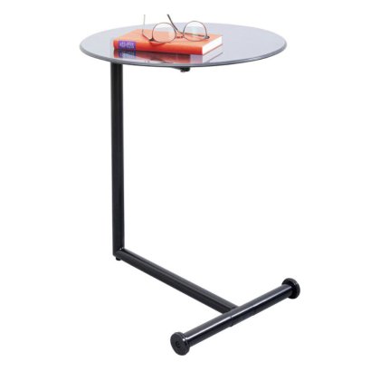 Move Table - Smoke Glass & Black