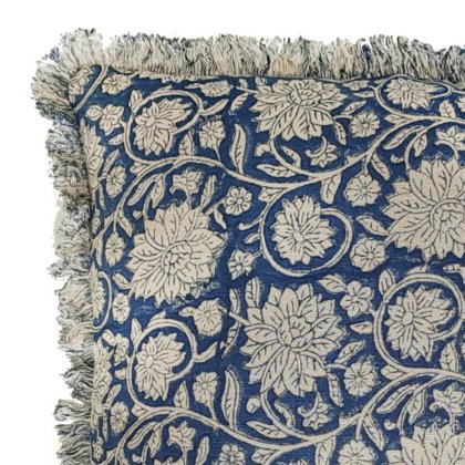 Dipika - Floral Trellis Indigo Cushion Dipika - Floral Trellis Indigo Cushion