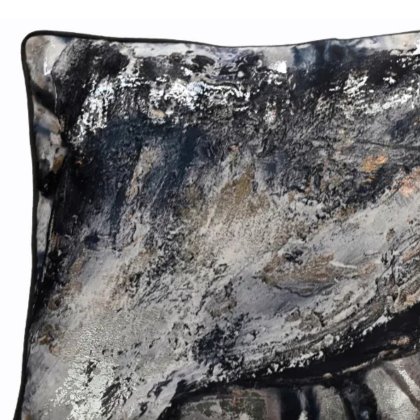 Storm - Rajan Seth Blue/Grey Print With Silver Foil