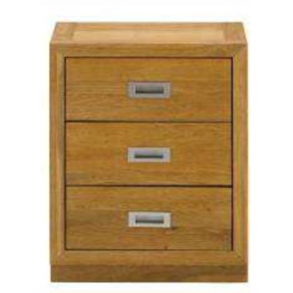 Nevada Oak - Bedside 3 Drawer Unit