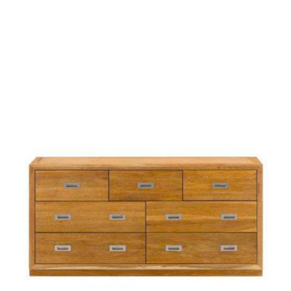 Nevada Oak - Wide Chest of Drawer 4+3 Nevada Oak - Wide Chest of Drawer 4+3