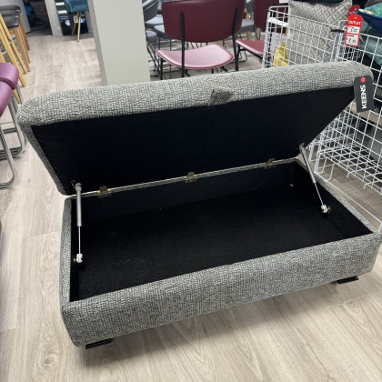 Alstons - Fleming Legged Ottoman with Storage - Graphite Plain