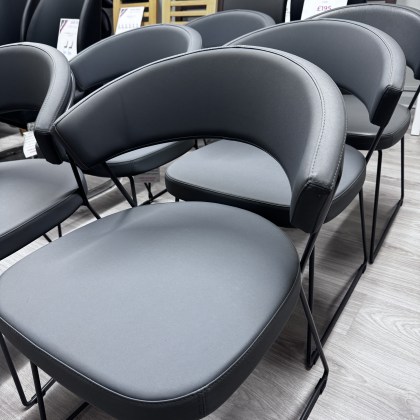 Calligaris - New York - Set of 6 Dining Chairs Grey Scuba