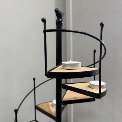 Tealight Holder - Spiral Staircase with Bird