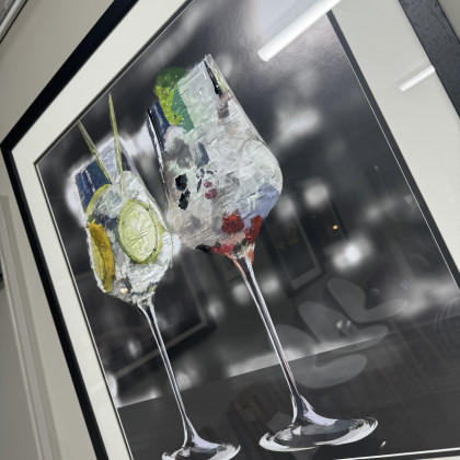 Liquid Art - Shaken, Not Stirred - Framed Picture with Liquid Art